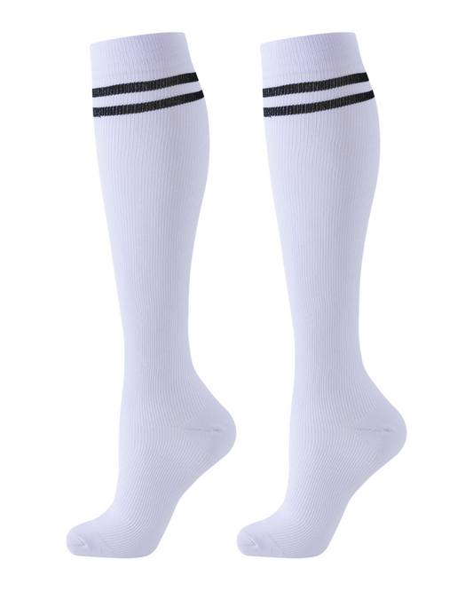 Knee-High Compression Socks - White