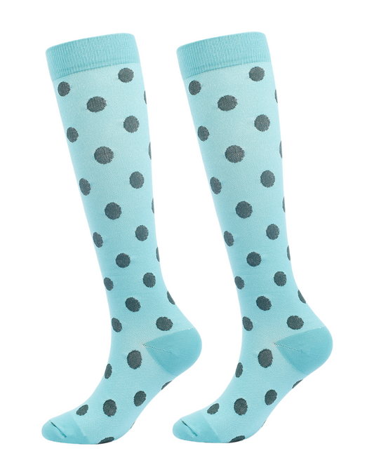 Knee-High Compression Socks - Tiffany Blue